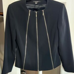 LOUBEN Zippers Jacket Blazer Black Size 2